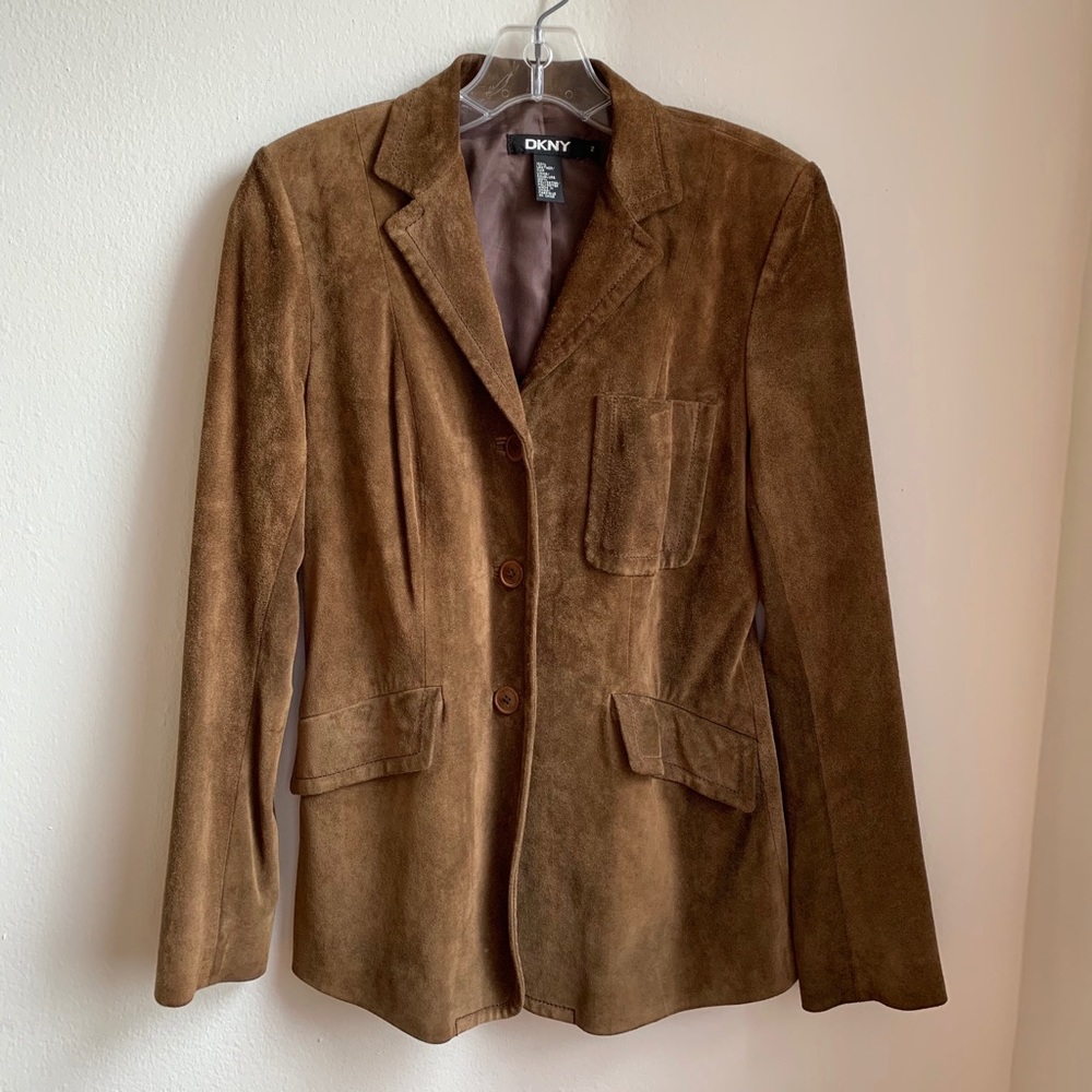 DKNY suede leather jacket